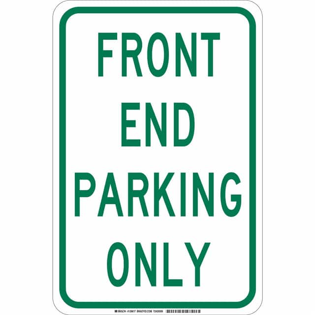 129615 B555 18X12 GRN/WHT FRONT END PAR