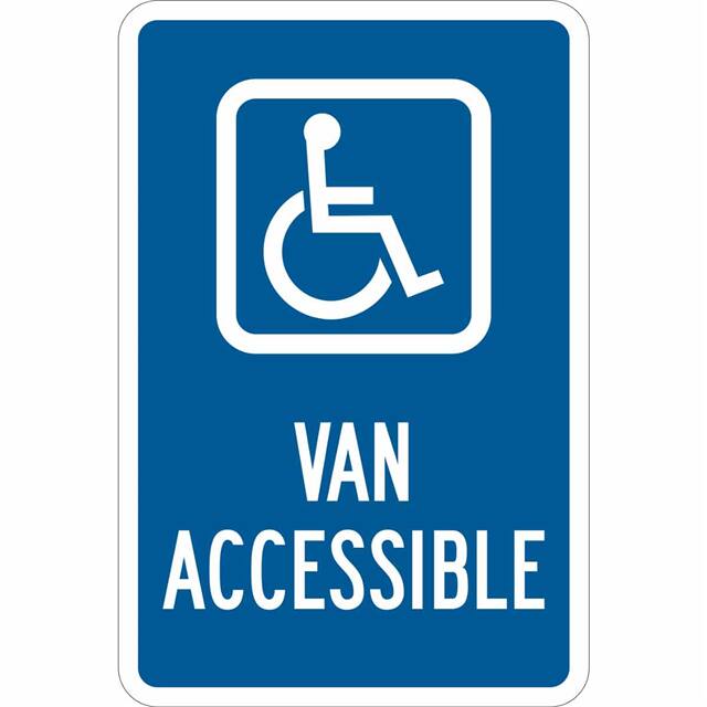 123869 B555 18X12 WHT/BLU VAN ACCESSIBL