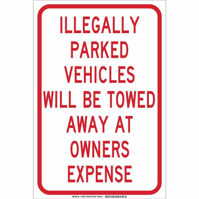 129621 B555 18X12 RED/WHT ILLEGALLY PAR