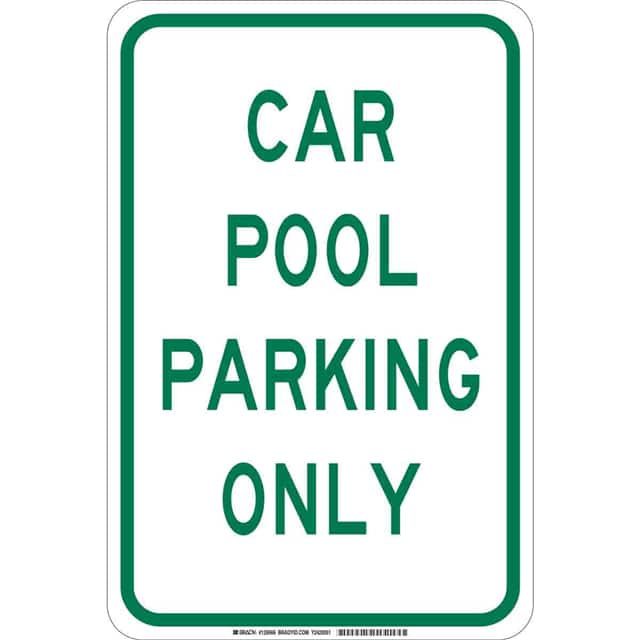 129568 B401 18X12 GRN/WHT CAR POOL PARK