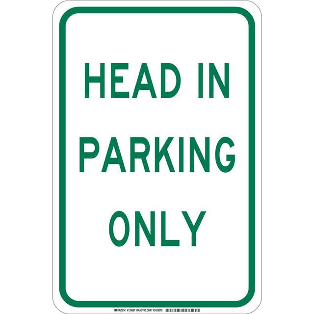 129586 B401 18X12 GRN/WHT HEAD IN PARKI