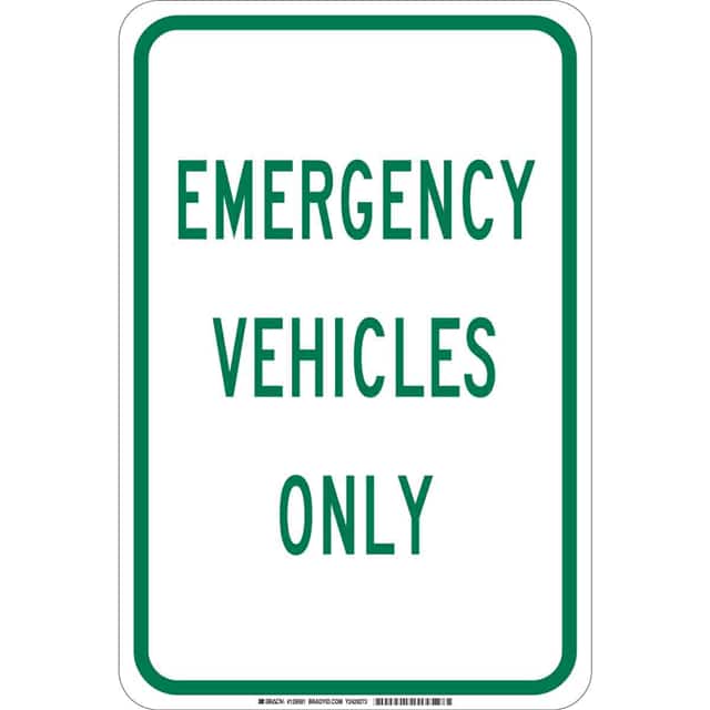 129579 B555 18X12 GRN/WHT EMERGENCY VEH