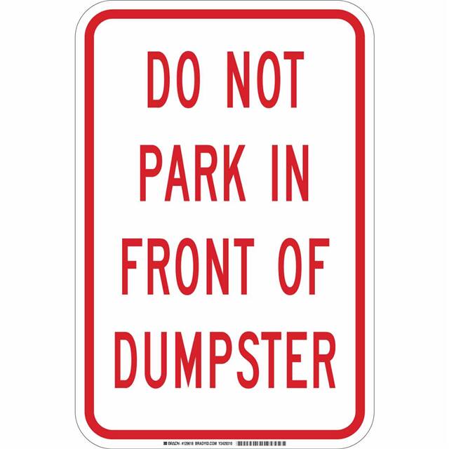 129619 B401 18X12 RED/WHT DO NOT PARK I