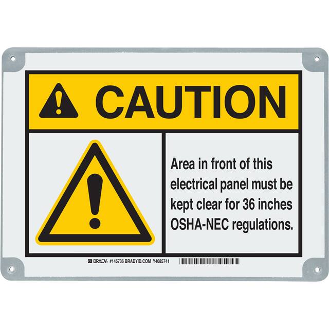 145736 B869 7X10 CAUTION AREA IN FRONT