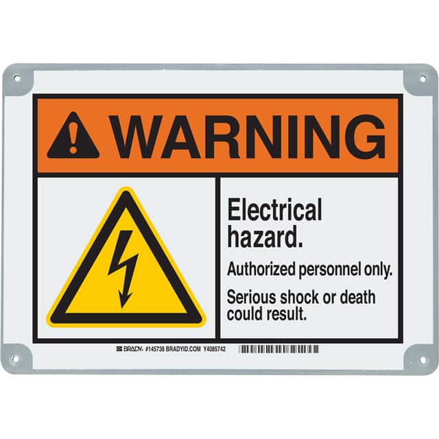 145738 B869 7X10 WARNING ELECTRICAL HAZ