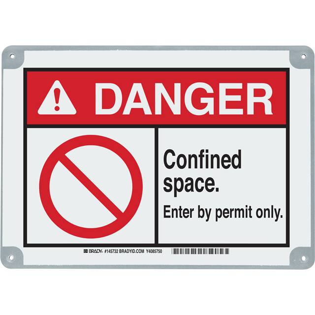 145732 B869 7X10 DANGER CONFINED SPACE