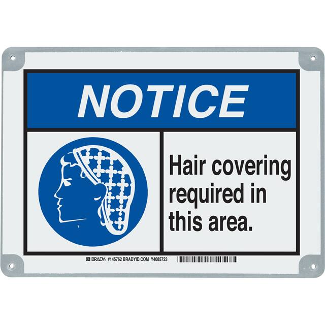 145762 B869 7X10 NOTICE HAIR COVERING R
