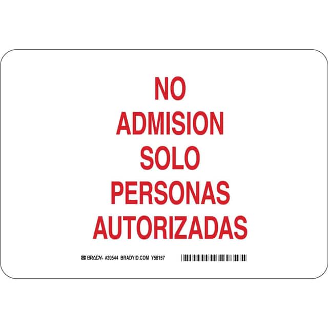 39544 SPANISH/NO ADMITT AUTH PERSON ON