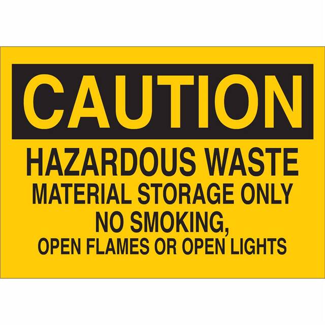 122898 B120,7X10,BLK/YEL,HAZARDOUS WAST