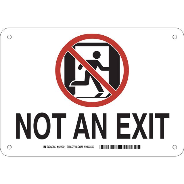 122901 NOT AN EXIT WITH PICTO
