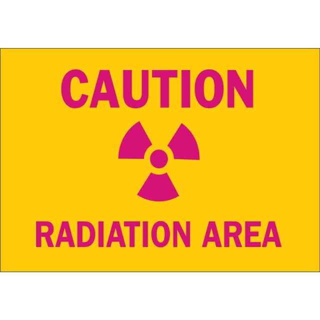 74837 B120,7X10,MAG/YEL,CAUTION RADIAT