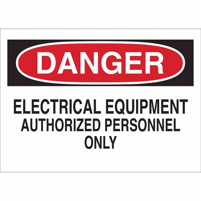 71545 B120,10X14,RED,BLK/WHT,DANGER EL