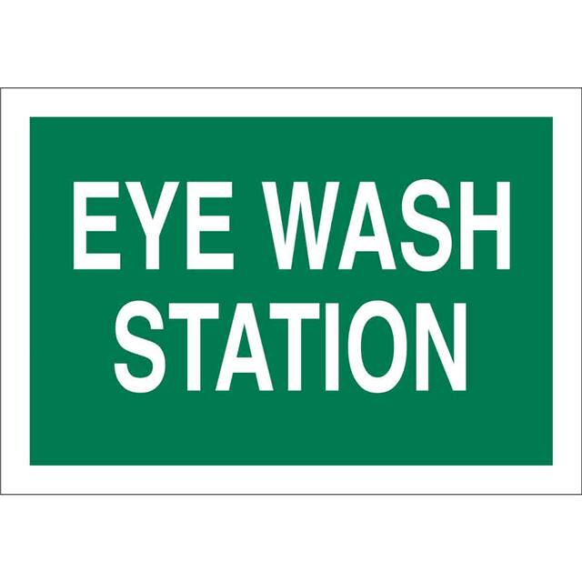 72722 B120,7"X10",GRN/WHT,EYE WASH STA