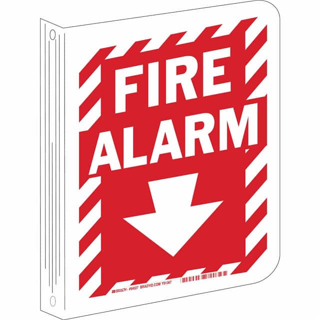 70997 B450, 12.5X9" HI VIS L-SIGN,FIRE