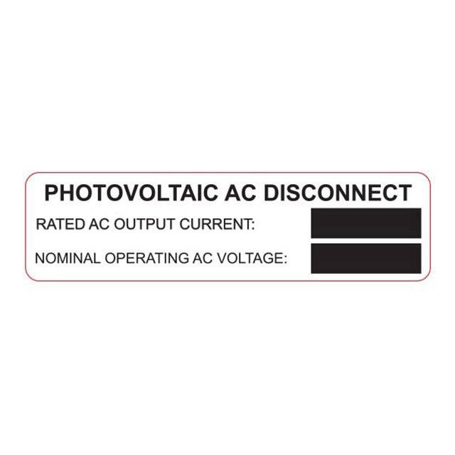 596-00923 PV AC DIS RATING 2017 5/PK