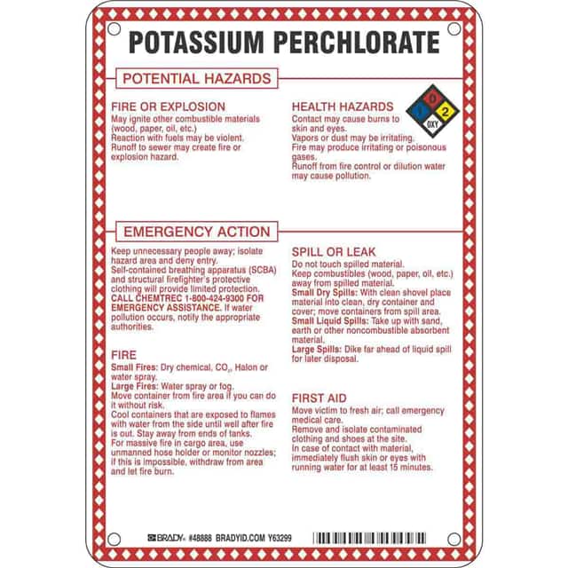 48888 HAZARDOUS MATERIAL SIGN(DOT 5800