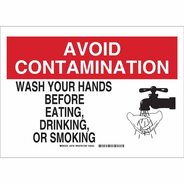 30705 B302 SAFETY SIGN 10X14 BLK/RED/W