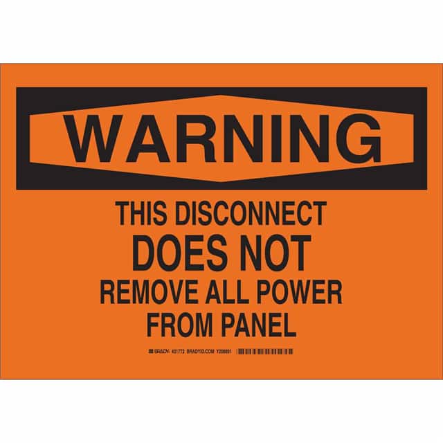 31772 B302 SAFETY SIGN 10X14 BLK/ORG