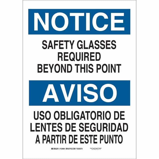 39613 B120,20"X14",BILINGUAL SIGN-SAFE