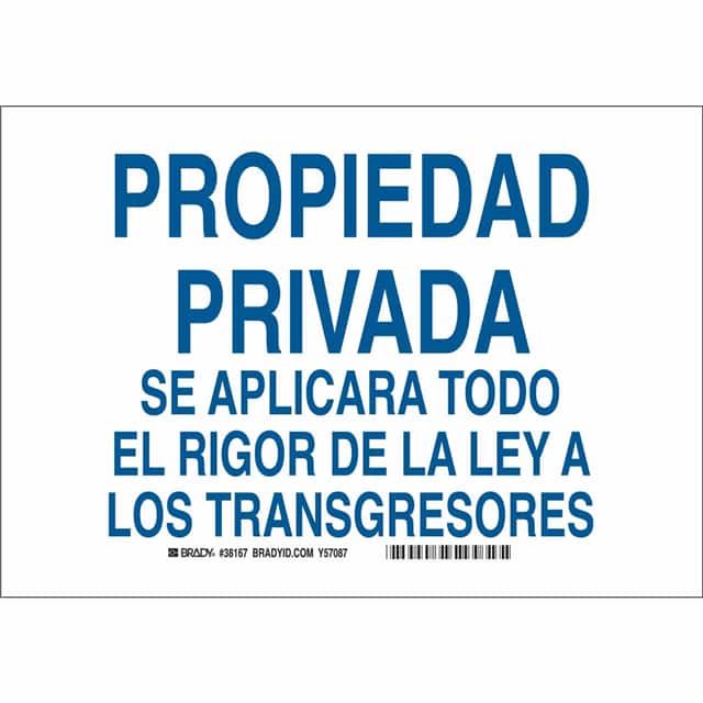38167 B555 10X14 BLU/WHT SPANISH