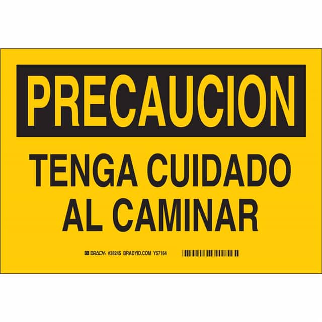 38245 SPANISH/CAUT WATCH YOUR STEP