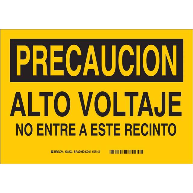 38223 B555 10X14 BLK/YEL SPANISH