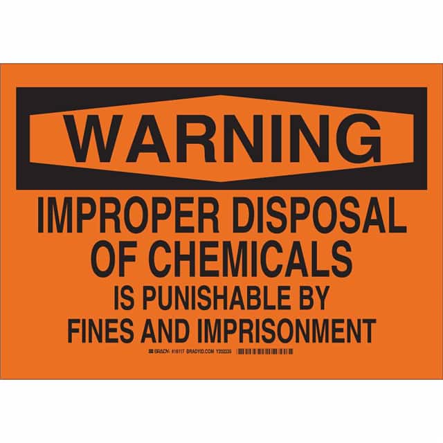 16117 B302 SAFETY SIGN 10X14 BLK/ORG
