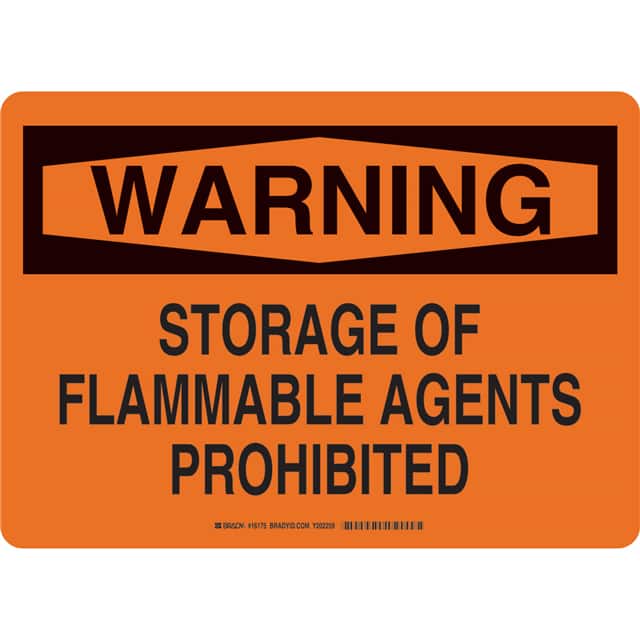 16175 B302 SAFETY SIGN 10X14 BLK/ORG
