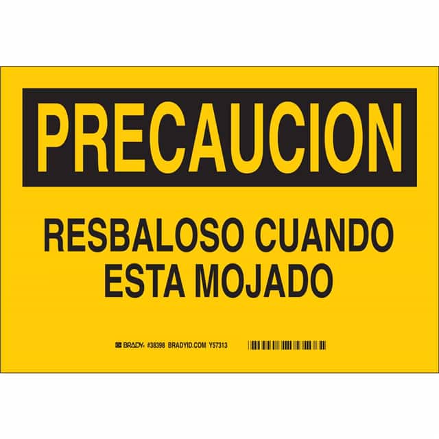 38398 B555 10X14 BLK/YEL SPANISH