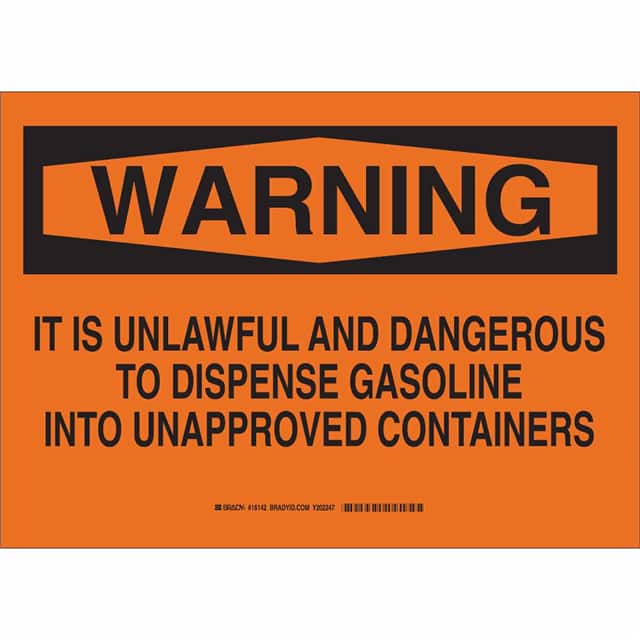 16142 B302 SAFETY SIGN 10X14 BLK/ORG