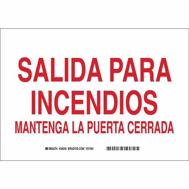 38540 B555 10X14 RED/WHT SPANISH