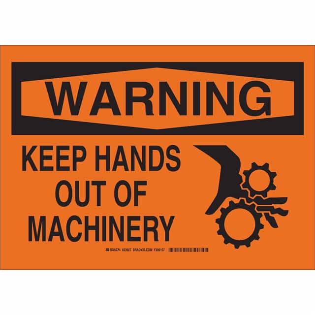 23927 B302 SAFETY SIGN 10X14 BLK/ORG