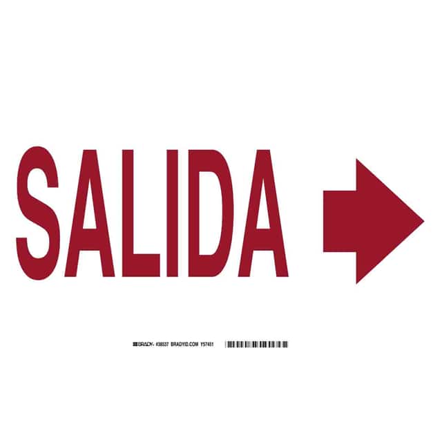 38537 B555 10X14 RED/WHT SPANISH