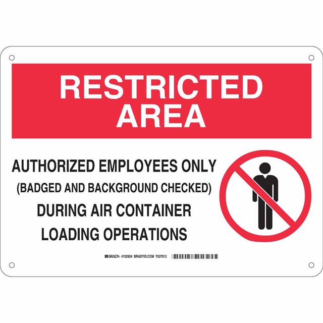 102924 B555 PA 10X14 RD/BK/WHT RESTRICT