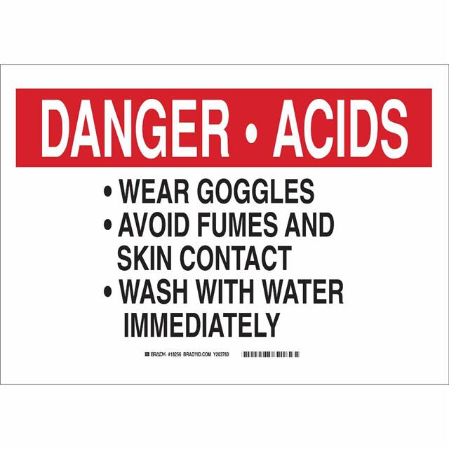 18256 B302 SAFETY SIGN 10X14 BLK/RED/W