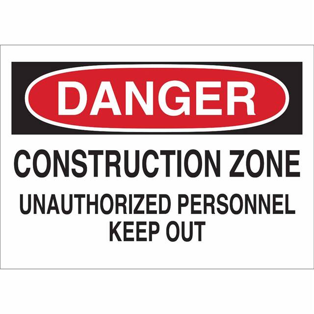 43382 B555 10X14 RED/BLK/WHT DANGER CO