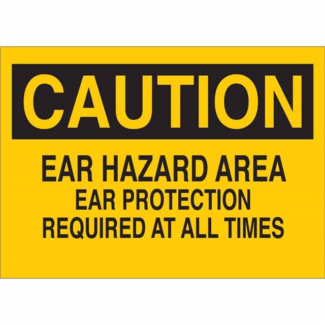 43032 B555 10X14 BLK/YEL CAUTION