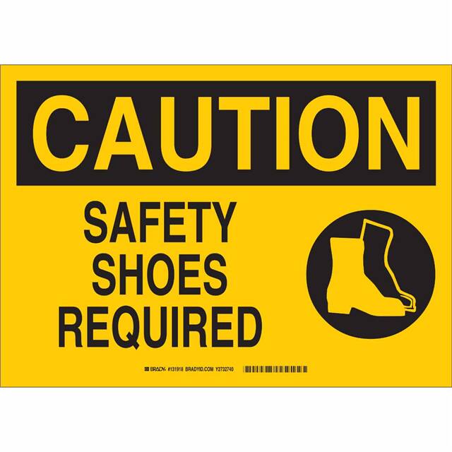 43472 B555 10X14 BLK/YEL CAUTION SAFET