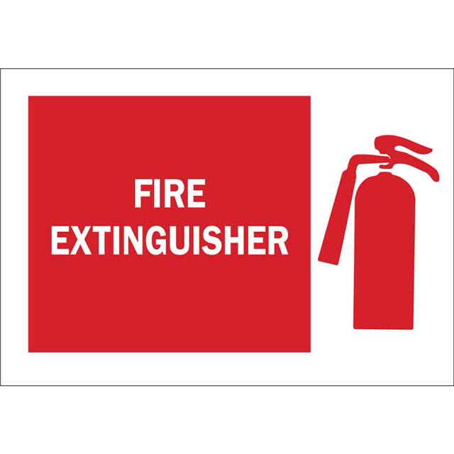 43491 B555 10X14 WHT/RED FIRE EXTINGUI