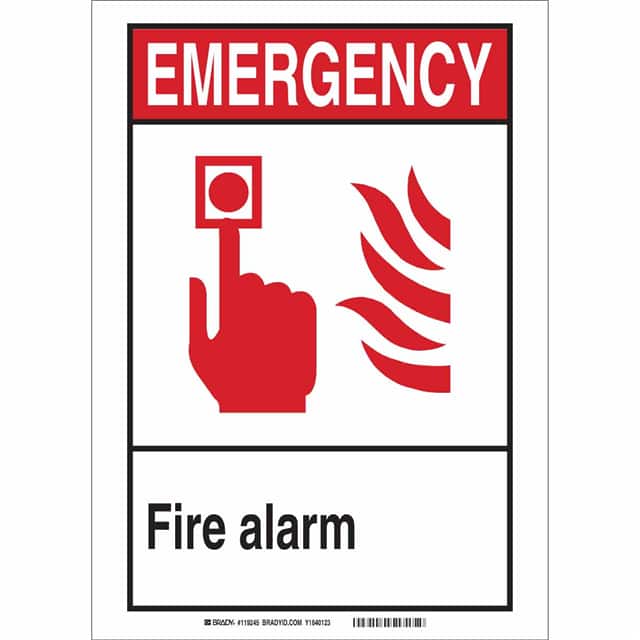 119245 B-302 10X14 BLK,RED/WHT FIRE SAF