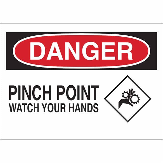 43490 B555 10X14 RED/BLK/WHT DANGER PI