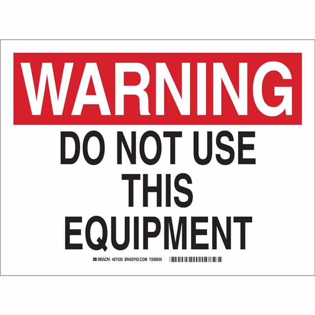 27430 B302 SAFETY SIGNS BLK/RED/WHT