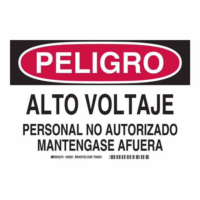 39591 B120 7X10 SPANISH/DNGR HIGH VOLT