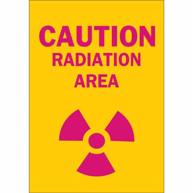 122777 B120,10X7,MAG/YEL,CAUTION RADIAT