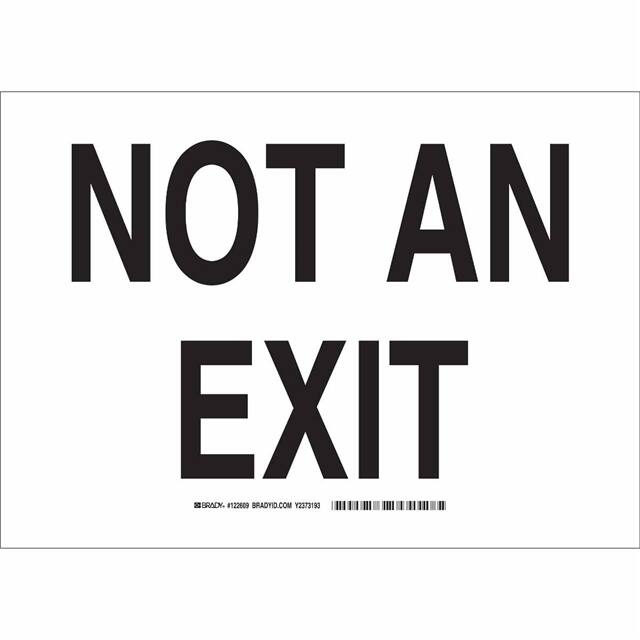 122891 B120, 7"X10",WHT,NOT AN EXIT