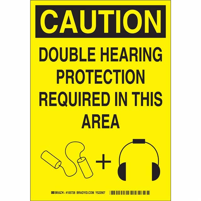 105728 B120,10X7,BLK/YEL,DOUBLE HEARING