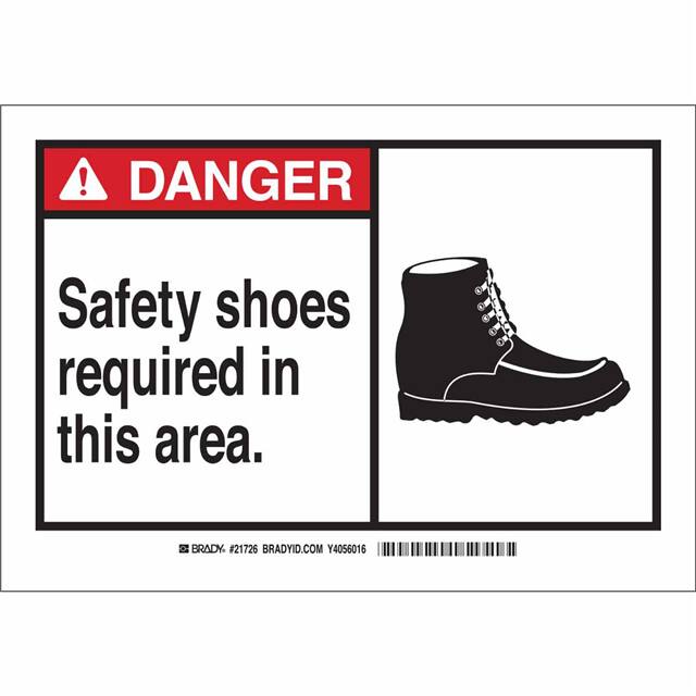 62433 B120 7X10 ANSI BLK,RED/WHT SAFET
