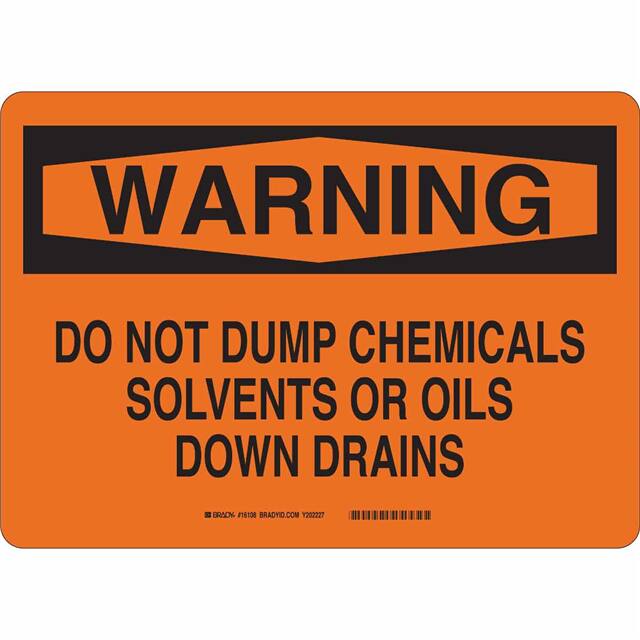 16108 B140 SAFETY SIGNS BLK/ORG