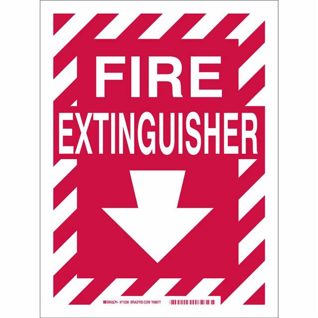 71038 B120 12X9 RED/WHT FIRE EXTINGUIS