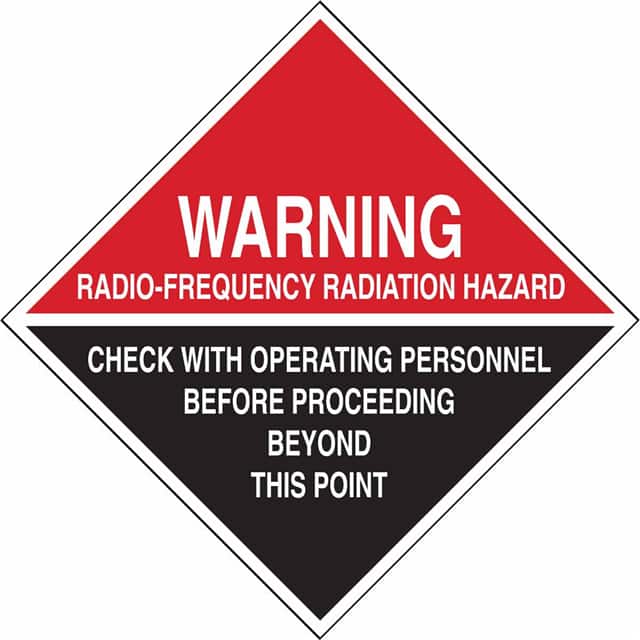 129344 B302 18X18 BLK,RED/WHT WARNING R